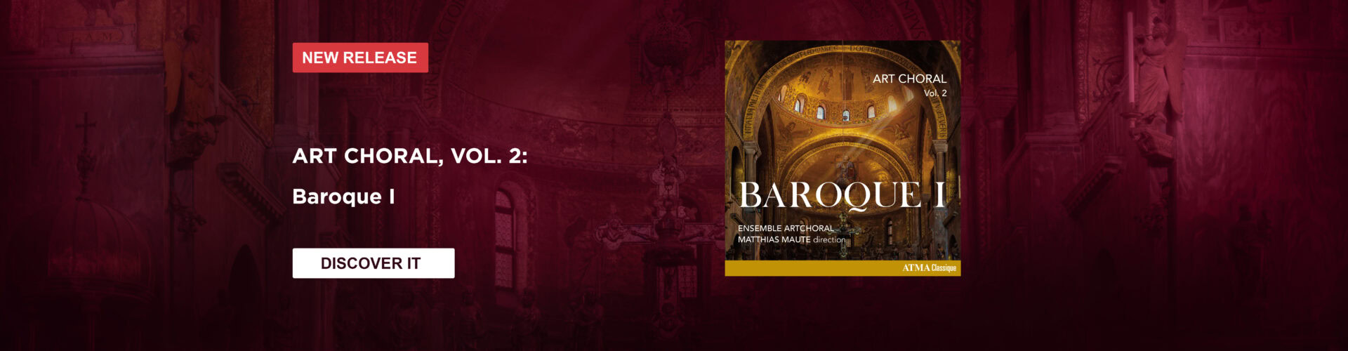 Bannière EN ACD2 2421 Art choral, vol. 2 : Baroque I Ensemble ArtChoral; Matthias Maute